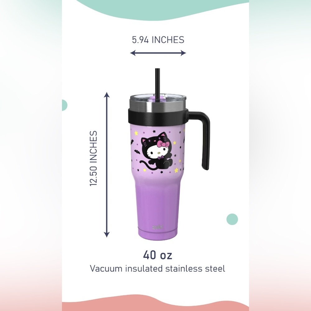 Hello Kitty Purple 40oz Tumbler, NWT! - Picture 5 of 8